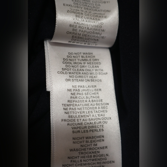 Adrianna Papell Women's Asymmetric Beaded V-Neck Dress - Midnight - Picture 12 of 13